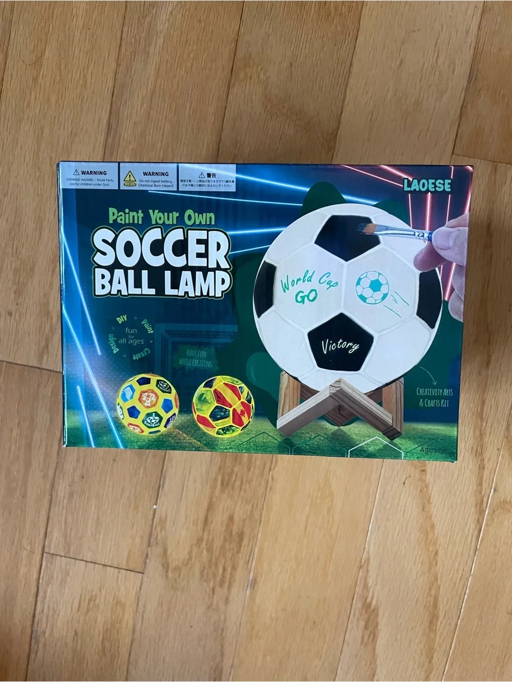 Paint Your Own Soccer Ball Lamp Kids Craft Kit